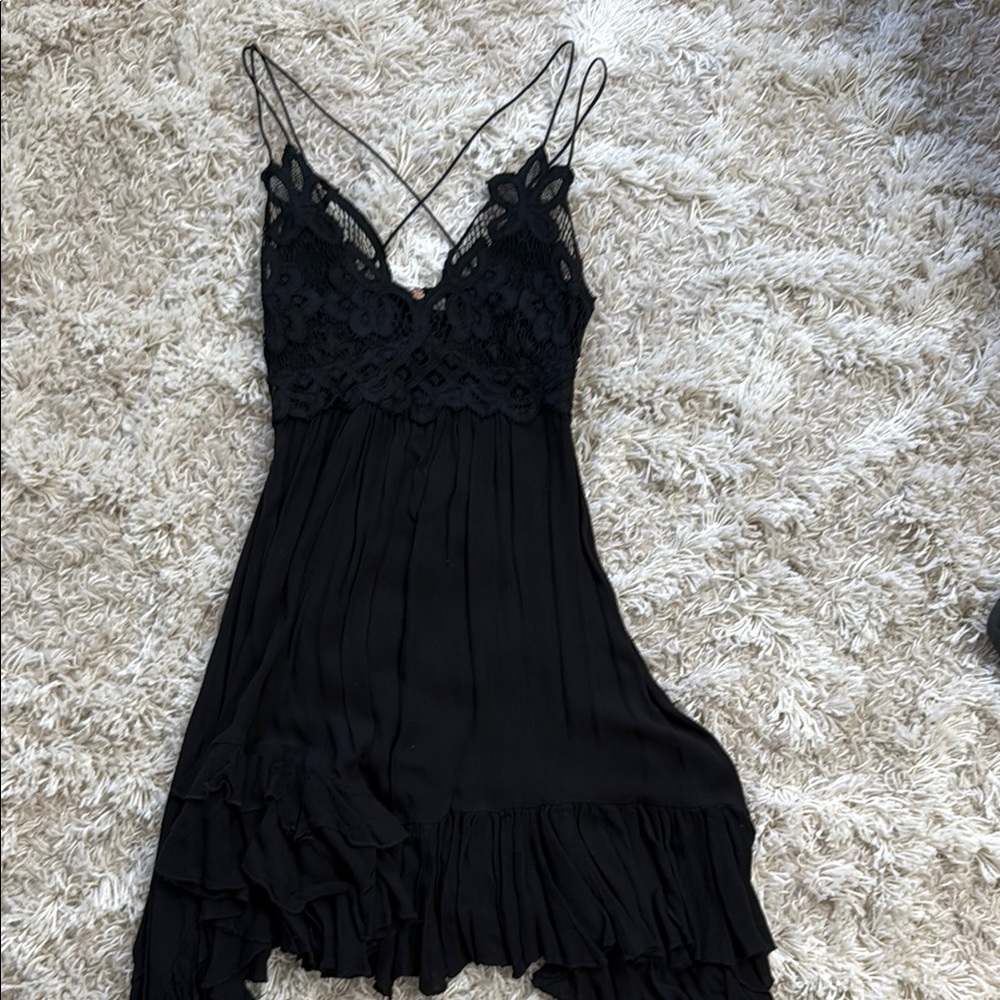 Free People Adella Dress in black